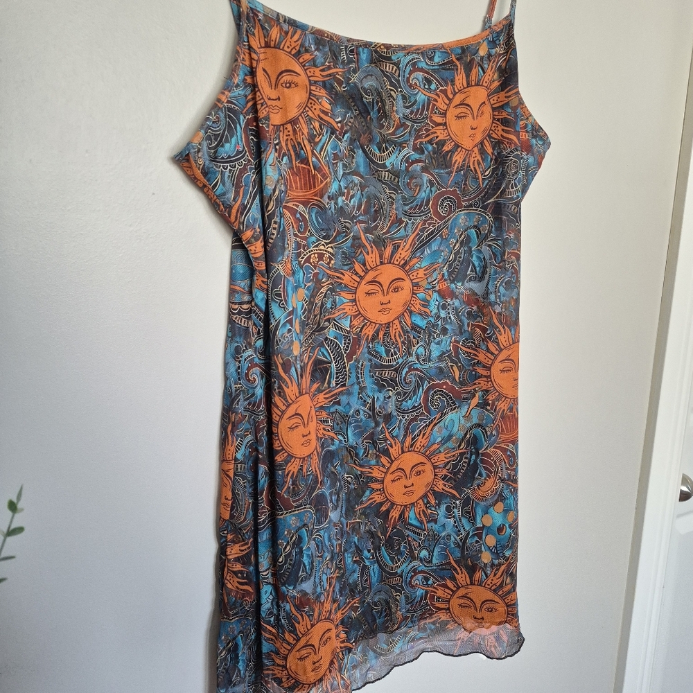 Sun Print Mini Dress